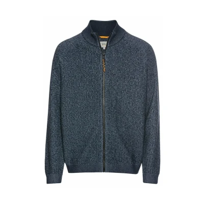 Abbildung von camel active MIT Reissverschluss Strickjacke, Herren, Größe: Large, Denim blue