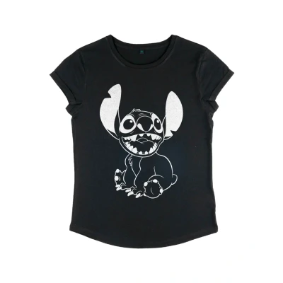 Abbildung von Disney LILO &amp; Stitch Negative Tshirt print, Damen, Größe: Medium, Black