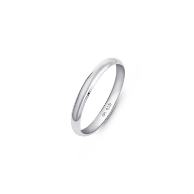Abbildung von Amberta Damen Hochzeits Ring aus 925 Sterling Silber: 2.5 mm Silber Hochzeitsringe für Frauen Ringgröße 68.8