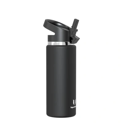 Abbildung von Super Sparrow Trinkflasche Edelstahl 750ml Breite Öffnung SwivelSip Thermosflasche BPA Frei Thermoskanne, Ergonomisch Trinkflaschen Strohhalm für Sport, Travel, Schule, Outdoor