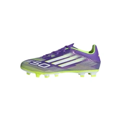 Abbildung von adidas Unisex F50 Club Firm Multi Ground Football Boots Fußballschuhe, Purple Rush/Cloud White/Lucid Lemon, 41 1/3 EU