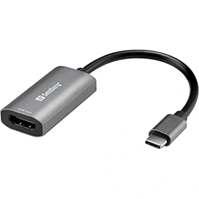 Abbildung von Sandberg HDMI Capture Link to USB C, 4K zu C Adapter, Full HD 1080p 30 FPS, Video Adapter für Streaming TV Switch Xbox PS4 Gaming Videos, Link, Unterstützt Audiosignal