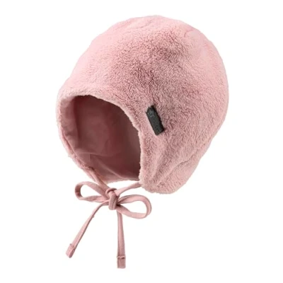 Abbildung von Sterntaler Mütze aus Teddyflausch Mädchen Babymütze mit angeschnittenen Ohrenklappen und Bindeband warme Beanie, gefüttert Baumwollfleece Erstlingsmütze mattrosa, 35