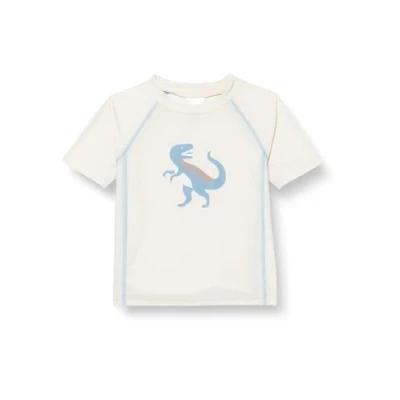 Abbildung von Playshoes Unisex Kinder UV Schutz Bade Shirt Schwimmshirt Badebekleidung, Dino Ecru, 122/128
