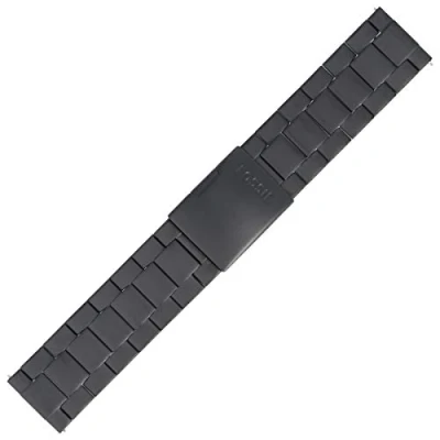 Abbildung von Fossil Uhrenarmband 24mm Edelstahl Schwarz JR 1401 LB JR1401