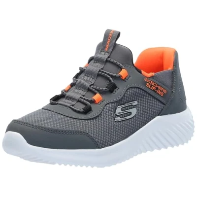 Abbildung von Skechers Bounder Sneaker low für Kinder, Größe: 29, Charcoal/orange/black Schuhe