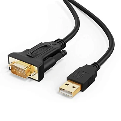 Abbildung von CableCreation USB auf RS232 Seriell Kabel mit FTDI Chipsatz, 1M Vergoldet 2.0 zu Stecker DB9 Konverter für Kasse Register Modem Scanner Industriual Maschinen CNC usw. Schwarz