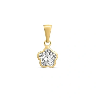 Abbildung von Amberta Allure Damen Anhänger aus 9K Gold mit Zirkonia: Blume
