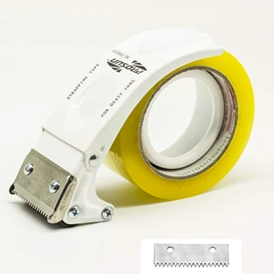 Abbildung von PROSUN Handheld Klebebandabroller, mit extra Klinge Verpackung Karton fadensiegelung Cutter,48 mm/50 mm (5,1 cm),Weiß