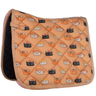 Abbildung von HKM Schabracke Naples Dressur Orange/Grau