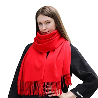 Abbildung von MASADA Damen Winterschal warmer und weicher Schal Rot