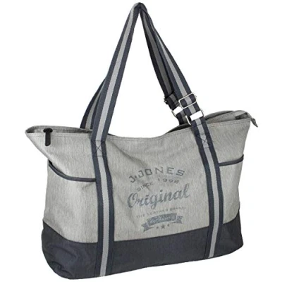 Abbildung von J.JONES XXL Freizeittasche Sporttasche Badetasche Damen Shopper mit Reißverschluss Grau