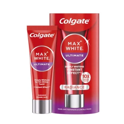 Abbildung von Colgate Zahnpasta Max White Ultimate Radiance 75ml Weißere Zähne, entfernt Verfärbungen