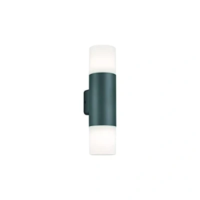 Abbildung von Trio Leuchten Außen Wandleuchte Hoosic 224060242, Aluminium Druckguss anthrazit, Kunststoff weiß, exkl. 2x E27