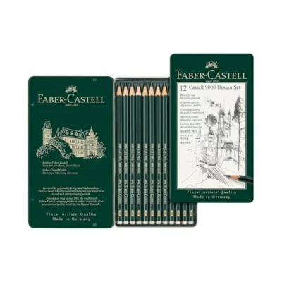 Abbildung von Faber CASTELL 119064 Bleistift 9000, 12er Design Set, Inhalt: 5B 5H