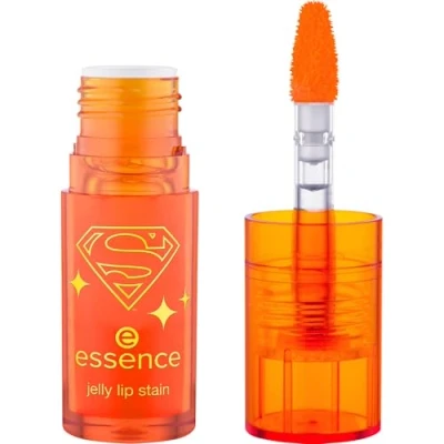 Abbildung von essence Superman jelly lip stain, Lipgloss, Nr. 02, langanhaltend, schnelltrocknend, sofortiges Ergebnis, gelig, vegan, ölfrei, ohne Parabene, Mikroplastikpartikel, 1er Pack (4g)