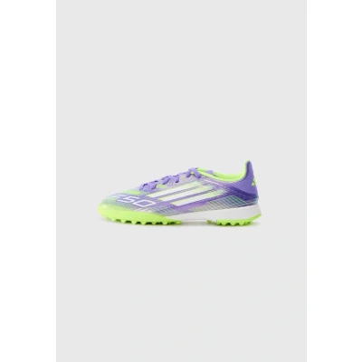 Abbildung von adidas Performance F50 League Unisex RasenFußballschuhe für Kinder, Größe: 32, Purple rush/white/lucid lemon Schuhe