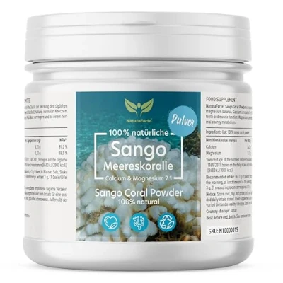 Abbildung von Sango Meereskoralle Pulver 250g Natürliche Quelle für Kalzium &amp; Magnesium, liefert Korallenkalzium