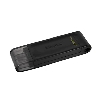 Abbildung von Kingston DataTraveler 70 DT70/64GB USB C Stick mit dem Mehrwert, Schwarz