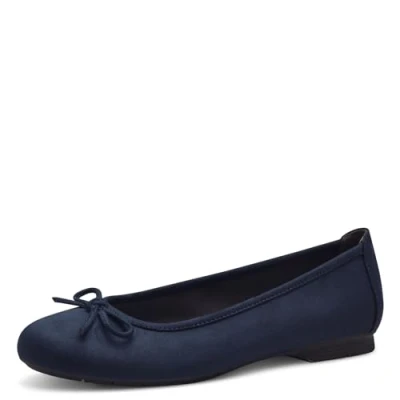 Abbildung von Jana Damen Ballerinas mit Schleife Vegan, Blau (Navy), 38 EU
