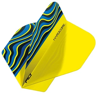 Abbildung von RED DRAGON Hardcore Radical Yellow Wave Dart Flights 4 Sets Per Pack (12 in Total)