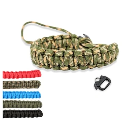 Abbildung von LENS AID Handschlaufe für Kamera: Paracord Kordel Wrist Band Kameragurt zum Tragen am Handgelenk DSLR Tragegurt