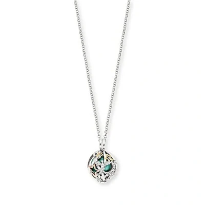 Abbildung von Engelsrufer Heaven Tricolor Klangkugel Anhänger, rhodiniert, gold &amp; roségold, 925er Sterlingsilber Kette mit Zirkonia, verstellbar, nickelfrei, Allergiker geeignet