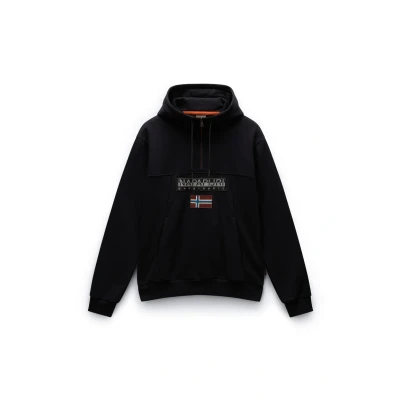 Abbildung von Napapijri Burgee Kapuzenpullover black, Herren, Größe: Small, Black