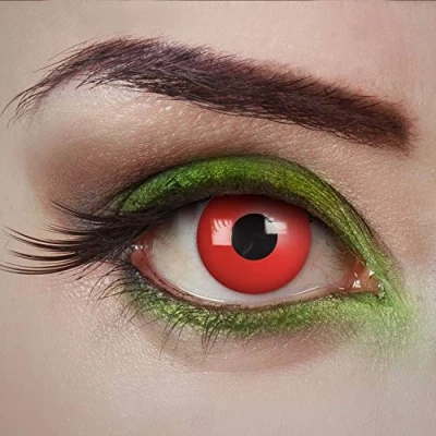 Abbildung von aricona Kontaktlinsen Tageslinsen Rote farbig Devil Eyes Halloween ohne Stärke für &amp; Kostüm Partys