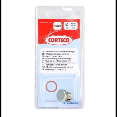 Abbildung von CORTECO 220149S Ölablaßschraube M 12 x 1,50 16 mit Dichtring BMW: X3, 3 Saloon, 5 MINI: Hatchback, Clubman, Coupe