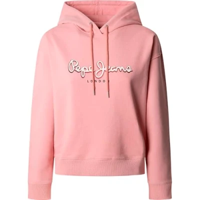 Abbildung von Pepe Jeans Maddy Kapuzenpullover, Damen, Größe: Medium, Washed pink