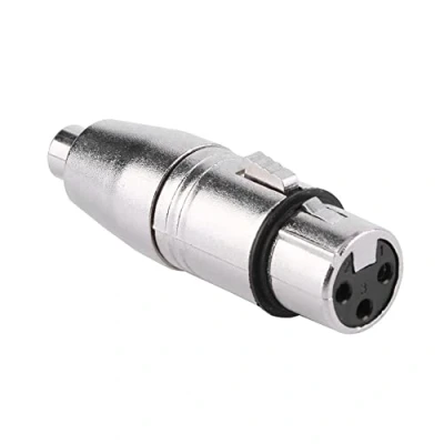 Abbildung von CABLEPELADO XLR Adapter Mono 3 polig weiblich Cinch Buchse auf Geeignet für Mixer, Mikrofone, Verstärker, Equalizer, Tastaturen, Gitarren, E Klavier usw. 1 Stück