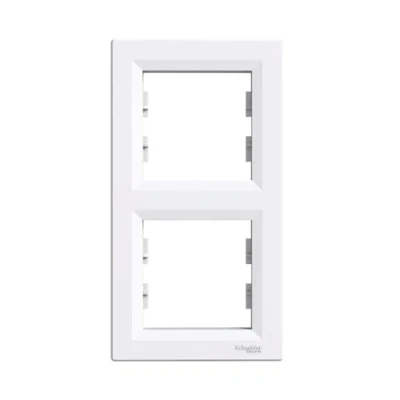Abbildung von 2 Rahmen senkrecht, Schneider Electric, Asfora Rahmen, Set, colour weiß, New