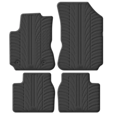 Abbildung von Gledring 0128 Fußmattensatz Gummi vorne und hinten 4 schwarz 750mm 550mm