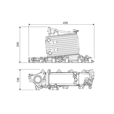 Abbildung von VALEO 818683 Ladeluftkühler Aluminium ohne AGR Ventil SKODA: Octavia 3 Combi, SEAT: Leon III Hatchback kfzteile, mister auto, atp autoteile,