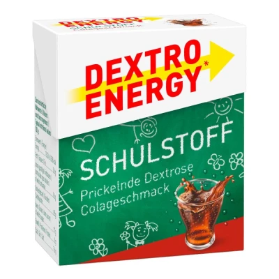 Abbildung von Dextro Energy Cola Schulstoff Täfelchen