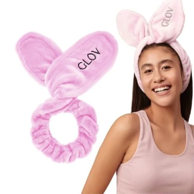 Abbildung von Haarband Für Make up &amp; Gesichtsreinigung Verstellbares Kosmetik Stirnband Mit Hasenohren Damen Schmink Zum Waschen, Spa Skincare Breites Abschminken