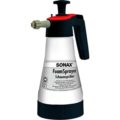 Abbildung von SONAX FoamSprayer 1 Liter (1 Stück) Schaumsprüher für ein gleichmäßiges Schaumbild und noch gründlicheres Reinigungsergebnis, Art Nr. 04965410