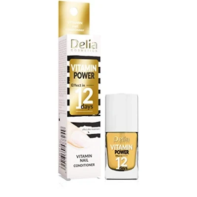 Abbildung von Delia Cosmetics Vitamin Nagelkonditionierer Reparatur für schwache und brüchige Nägel wiederaufgebaute, glänzende C, E Ergebnis in 12 Tagen schnell trocknende Formel 11 ml