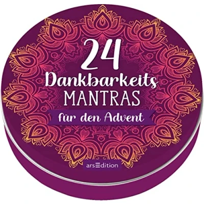 Abbildung von Adventskalender in der Dose. 24 Dankbarkeitsmantras für den Advent: Erwachsene mehr Achtsamkeit
