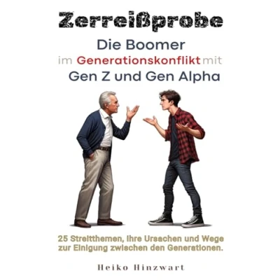 Abbildung von Zerreißprobe: Die Boomer im Generationskonflikt mit Gen Z und Alpha: 25 Streitthemen, ihre Ursachen Wege zur Einigung zwischen den Generationen