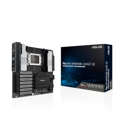 Abbildung von AMD sTR5 EEB Workstation Mainboard, 7 PCIe 5.0 x16 Steckplätze, Multi GPU Unterstützung, robustes 32+3+3+3 Power Stage Design, CPU und Speicherübertaktung möglich