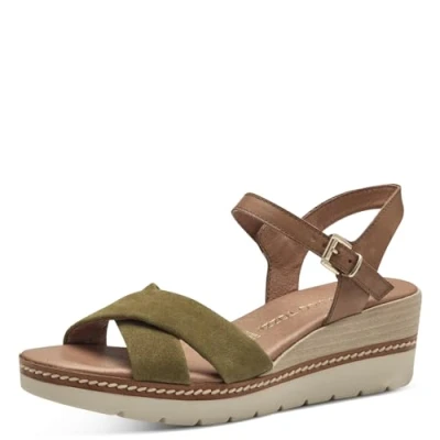 Abbildung von Marco Tozzi Riemensandalette, Damen, Größe: 39, Fern green com Schuhe
