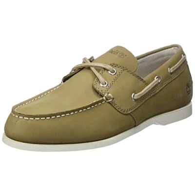 Abbildung von Timberland Herren Cedar Bay 2 Eye Boat Shoe, Medium Beige Nubuck, 45.5 EU Weit