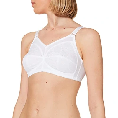 Abbildung von Sassa Damen Schalen BH, Soft BH Jacquard Einfarbig, Gr. 95C (Herstellergröße:95C), Weiß (Weiß 00100)