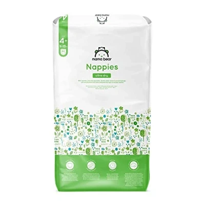 Abbildung von Amazon Marke: Mama Bear Ultra Dry Windeln Größe 4+ (9 15 kg), Weiß, 80 Stück (1 er Pack)