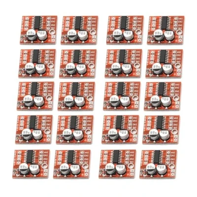 Abbildung von 2 Wege DC Motor Antriebsplatinenmodul mini L298N, 1.5A vorwärts und rückwärts PWM Geschwindigkeitsregelung Dual H Brücke Schrittmotor L298N (20)