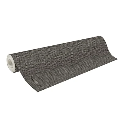 Abbildung von Clairefontaine 211946C Rolle Geschenkpapier Alliance 60g, 50x0,70m, ideal für voluminöse Geschenke und Profis, 1 Rolle, Streifen Schwarz/Weiß