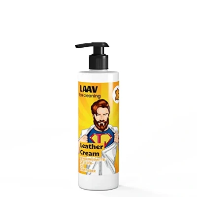 Abbildung von LAAV Leather Cream Leder Reparatur Creme für Echtleder Kunstleder Lederpflege Sofa Couch Auto Autositz Pflegemittel Lederreparatur Lederbalsam Ledercouch Ledersofa Wasserdicht 250 ML