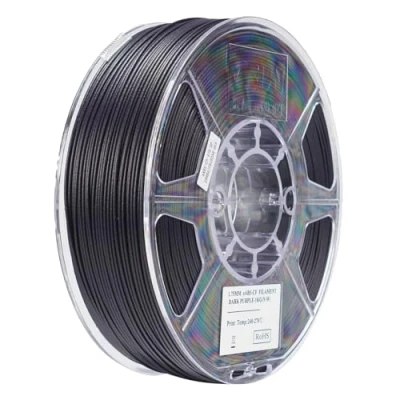 Abbildung von eSUN ABS Filament 1.75mm, CF Carbon Fiber Filled Filament, 1KG Spule (2.2 LBS) 3D Druck Materialien für FDM Drucker, Dunkelviolett
